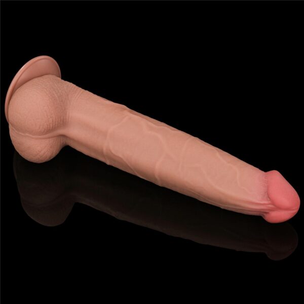 13.5 King Sized Sliding Skin Dual Layer Dong - obrazek 5