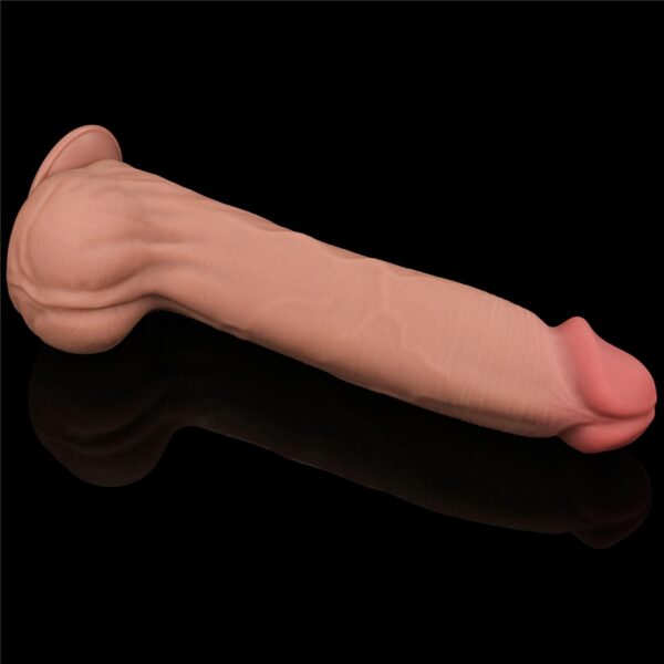 14 King Sized Sliding Skin Dual Layer Dong - obrazek 5