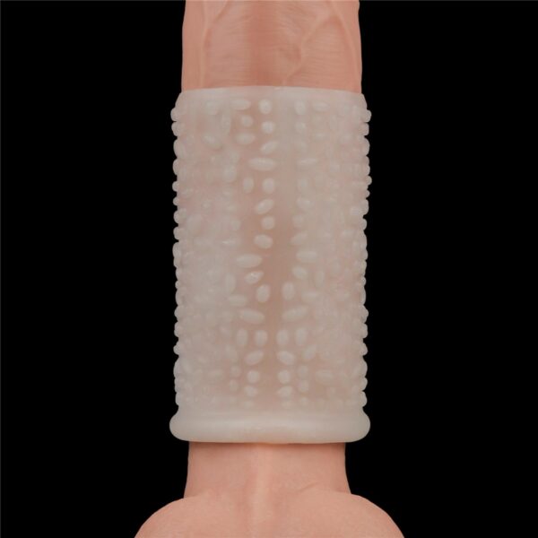 Vibrating Drip Knights Ring (White) - obrazek 5