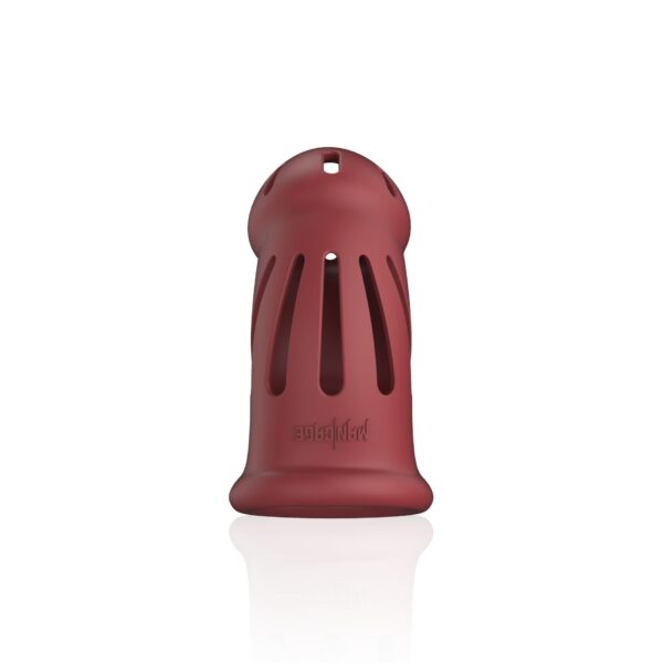 Model 28   Ultra Soft Silicone Chastity Cage   Red - obrazek 5