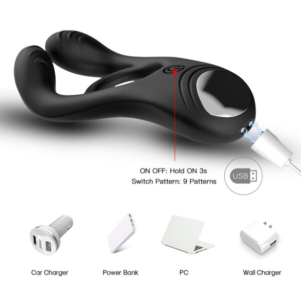 Veyron with remote Black, 9 vibration functions - obrazek 5