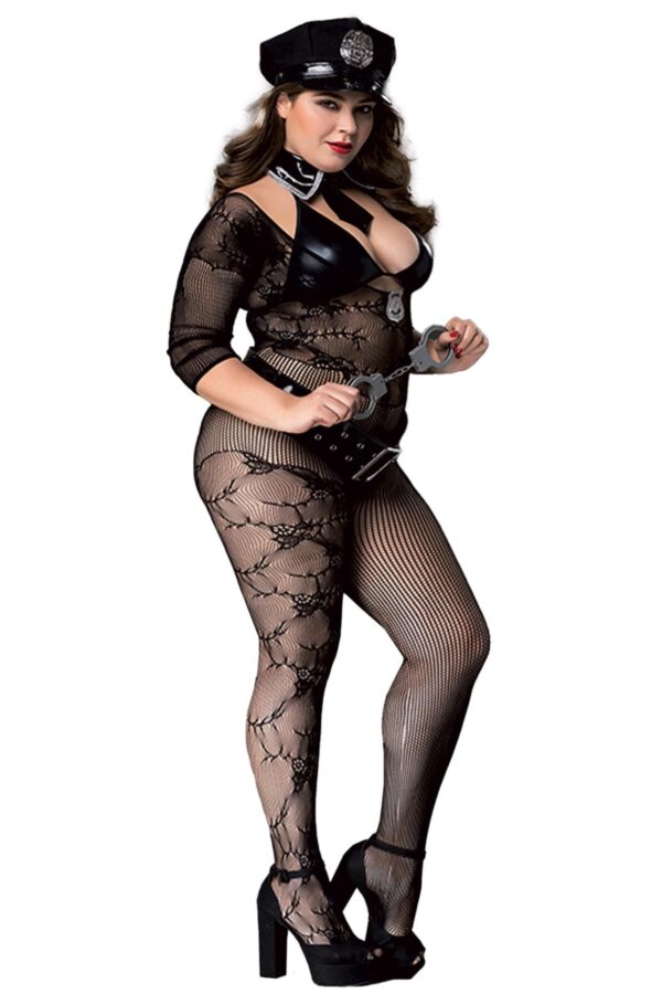 BLACK POLICE OUTFIT XL/XXL (Size: XL/XXL) - obrazek 5