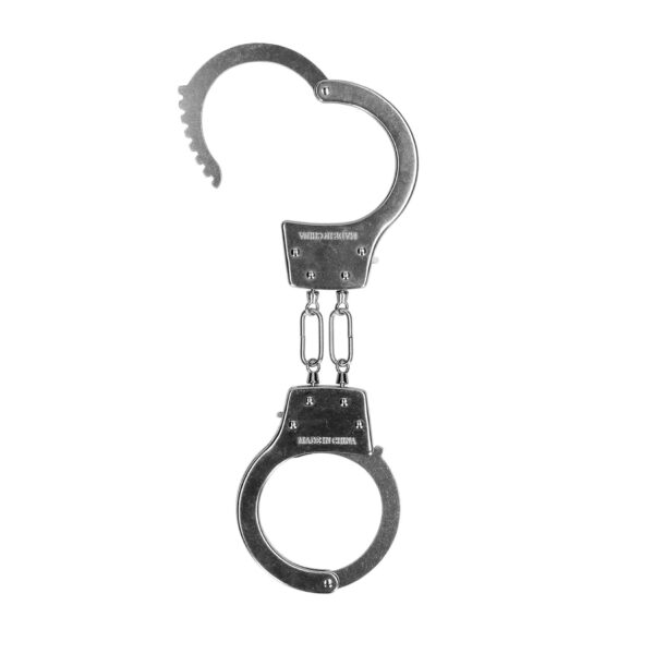 Metal Hand Cuffs   Silver - obrazek 5