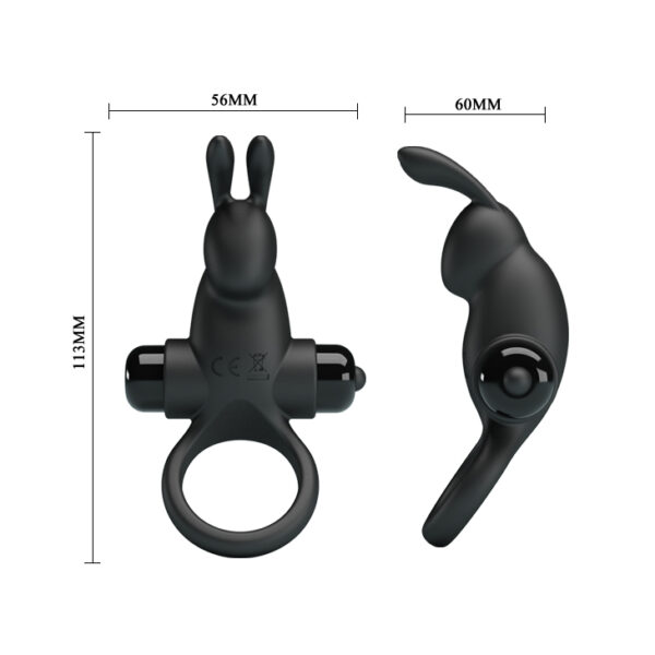 PRETTY LOVE   VIBRANT PENIS RING I Black - obrazek 5