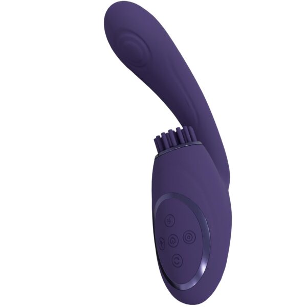 Gen   Rechargeable Triple Action G Spot Vibrator with Pulse Wave  and Vibrating Bristles   Purple - obrazek 5