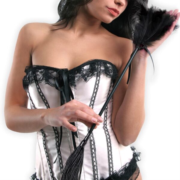 BLACK FEATHER TICKLER & WHIP - obrazek 5