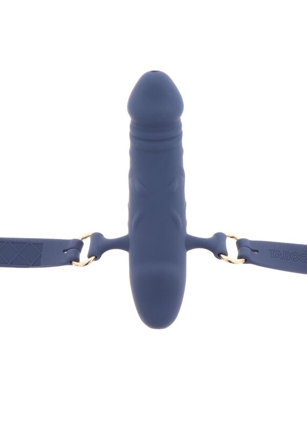 Silicone Breathable Penis Gag Blue - obrazek 5