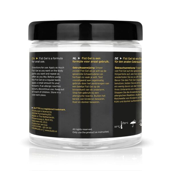 BUTTR   Transparent Fisting Gel non sticky   500 ml - obrazek 5