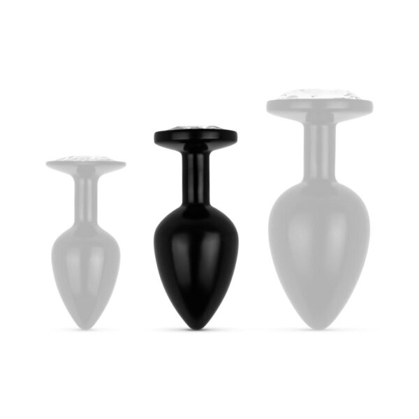 Anal Collection   Butt Plug M   Black/Silver - obrazek 5