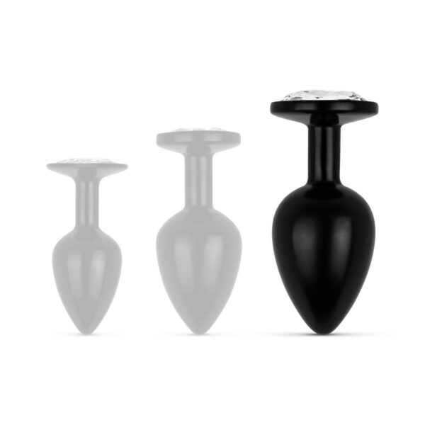 Anal Collection   Butt Plug L   Black/Silver - obrazek 5
