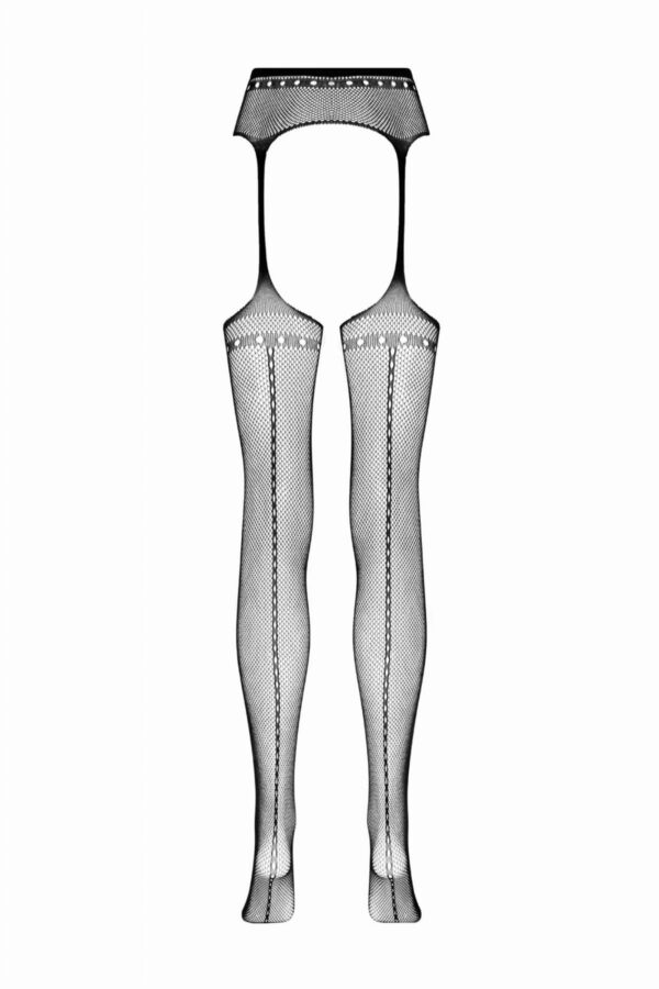 Suspender pantyhose Tula   Black - obrazek 5