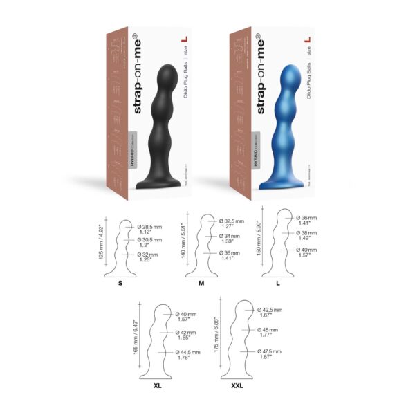 DILDO PLUG BALLS NOIR   XXL - obrazek 5