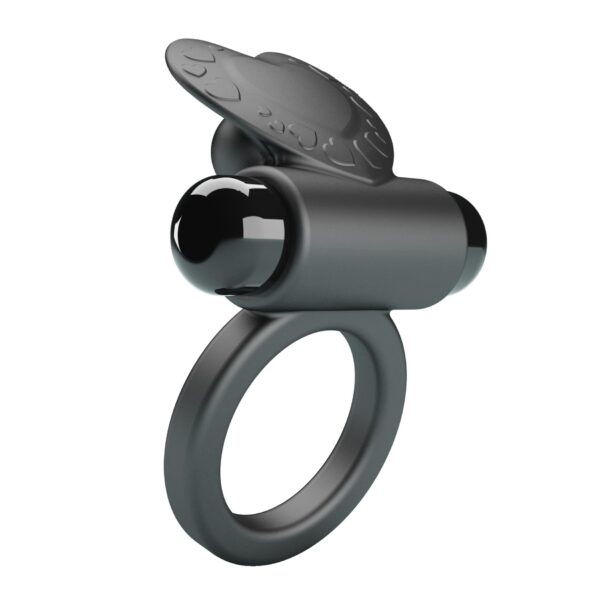 PRETTY LOVE   VIBRANT PENIS RING DEBONAIRE Black, 10 vibration functions - obrazek 5