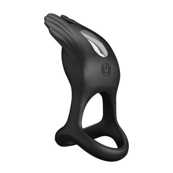 PRETTY LOVE   VIBRANT PENIS RING SILAS Black, 7 vibration functions - obrazek 5