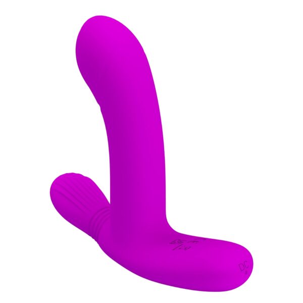 PRETTY LOVE   Geri Purple, 12 vibration functions 3 licking settings Wireless remote control - obrazek 5