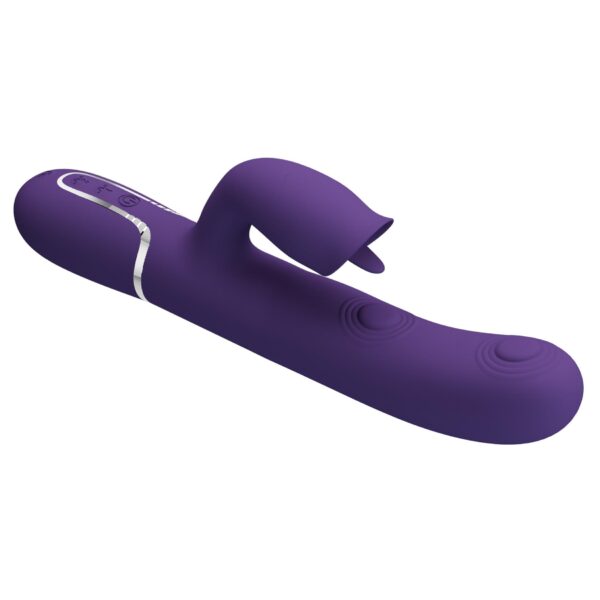 PRETTY LOVE   Gigi dark purple, 7 thumping functions 7 licking modes - obrazek 5