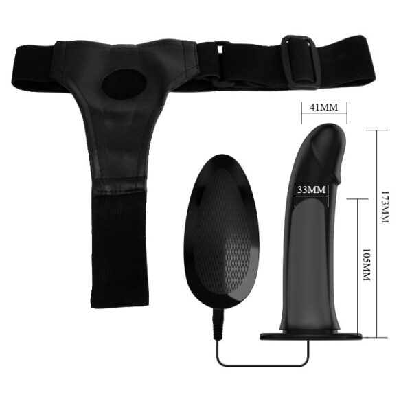PRETTY LOVE   Vito Vibratin Hollow Strap on 6,8 Inch - obrazek 5