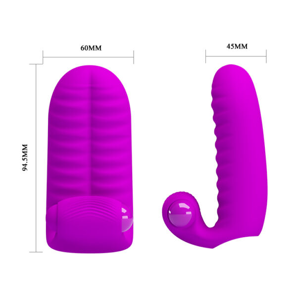 PRETTY LOVE   Abbott Double finger silicone Vibrator - obrazek 5