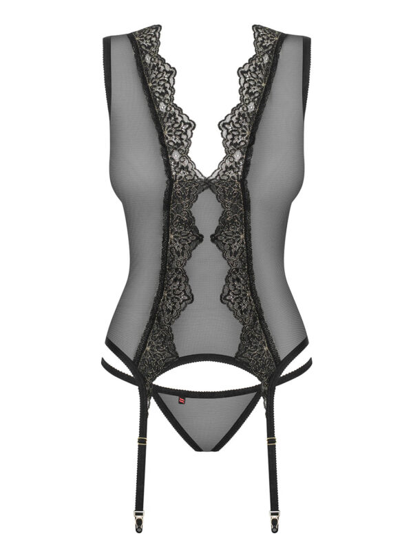 Bielizna Meshlove gorset i stringi  L/XL - obrazek 5