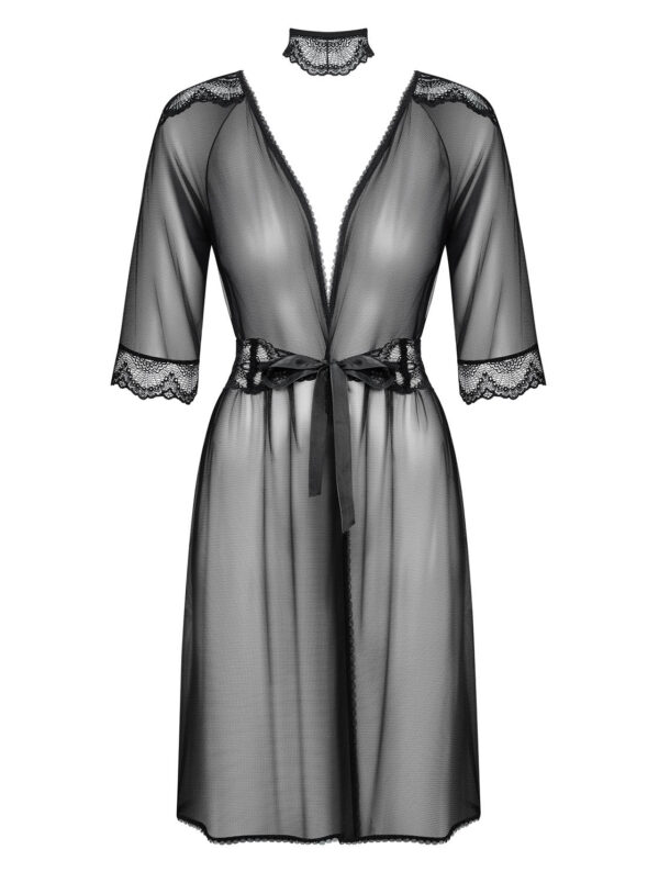 Bielizna Lucita peniuar czarny  S/M - obrazek 5