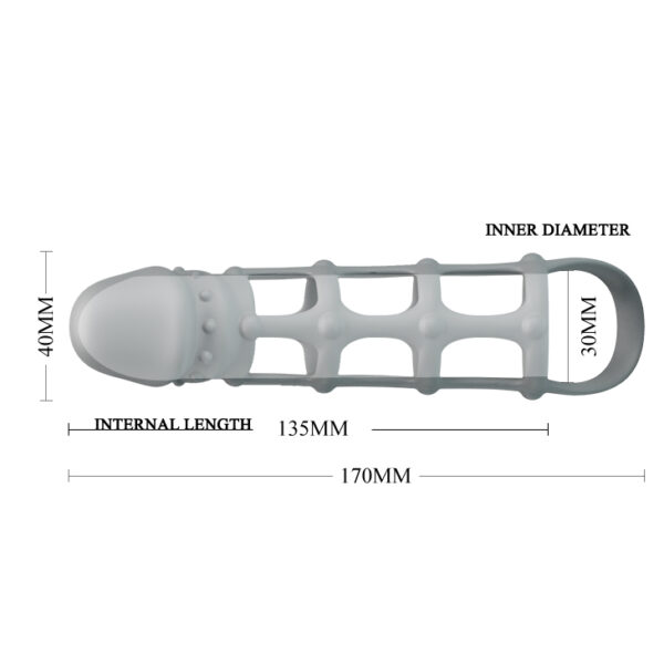 PRETTY LOVE   Penis Sleeve with Ball Strap - obrazek 6