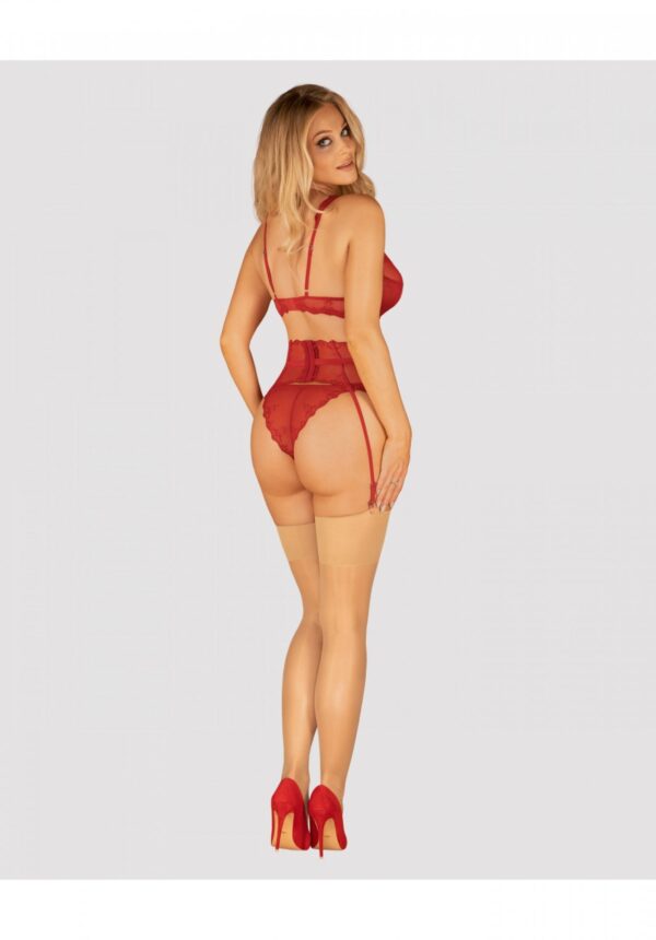 Bielizna Lonesia pas do pończoch czerwony L/XL - obrazek 6