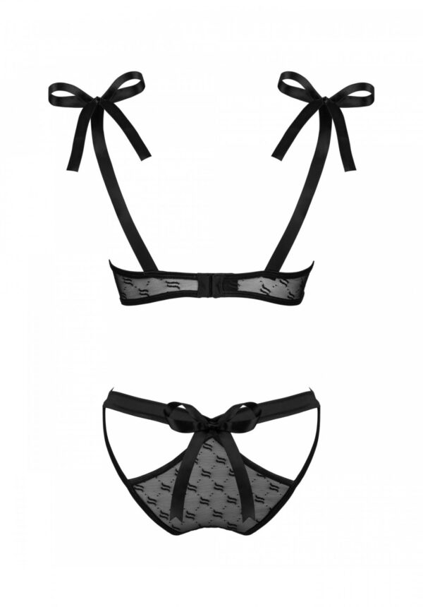 Bielizna Obsessivia komplet 2 częściowy czarny L/XL - obrazek 6