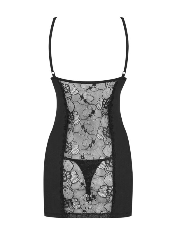 Bielizna Heartina koszulka i stringi czarna L/XL - obrazek 6