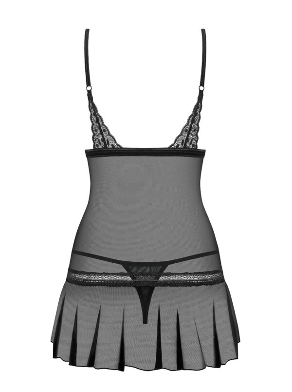 Bielizna Shibu koszulka i stringi czarna L/XL - obrazek 6