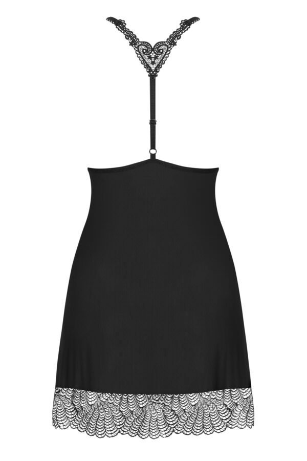 Bielizna Chiccanta koszulka i stringi czarna  S/M - obrazek 6