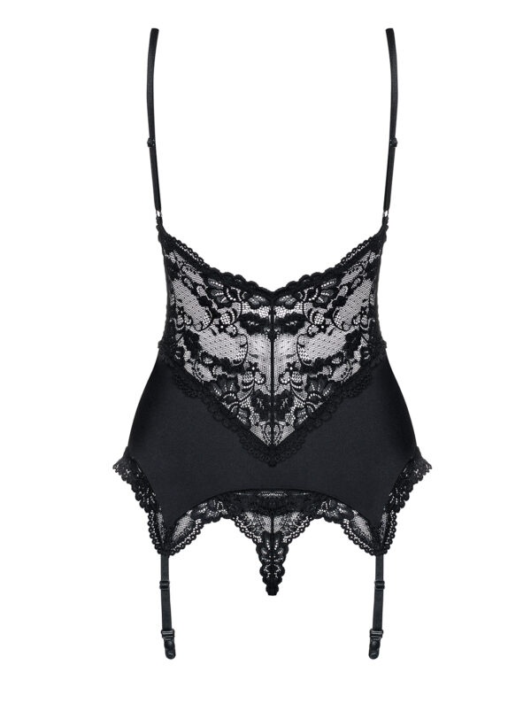 Bielizna 810 COR 1 gorset i stringi czarny  S/M - obrazek 6