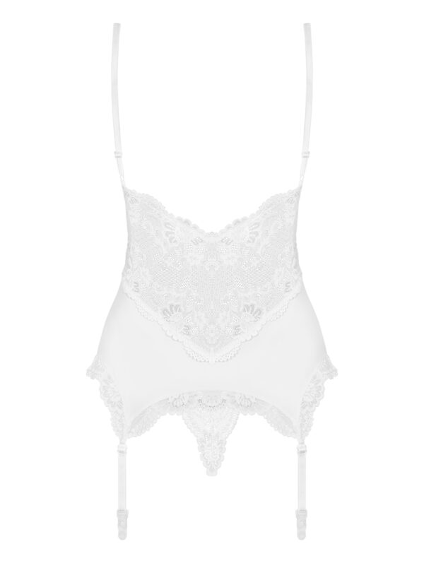 Bielizna 810 COR 2 gorset i stringi biały  S/M - obrazek 6