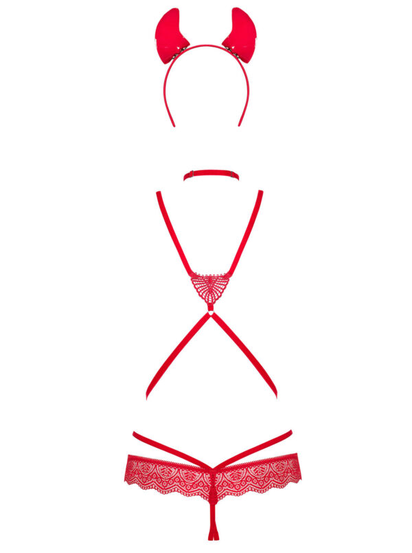 Bielizna Evilia body czerwone L/XL - obrazek 6