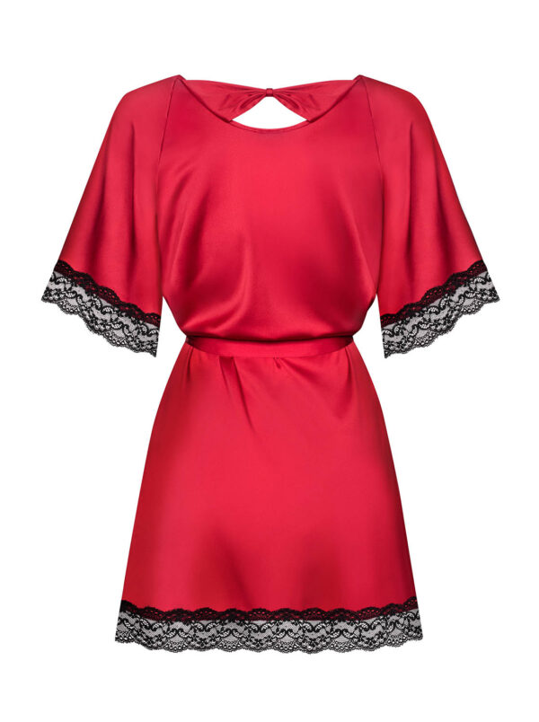 Bielizna Sensuelia szlafrok czerwony L/XL - obrazek 6