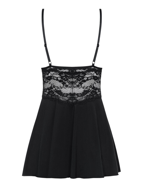 Bielizna 810 BAB 1 babydoll i stringi czarna L/XL - obrazek 6