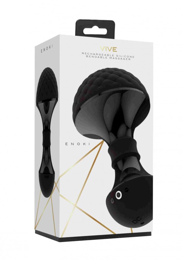 Enoki   Bendable Massager   Black - obrazek 5