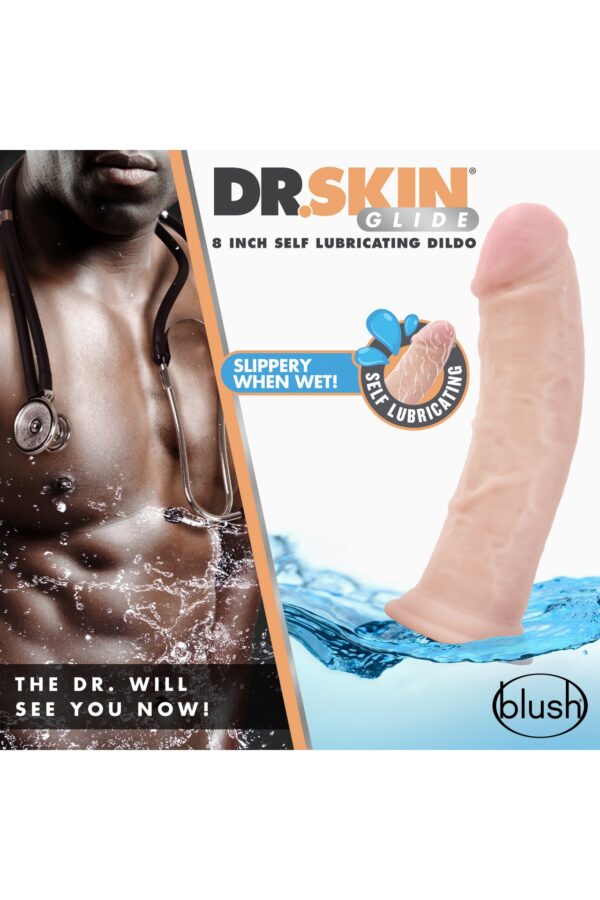 DR. SKIN 8INCH SELF LUBRICATING DILDO - obrazek 6