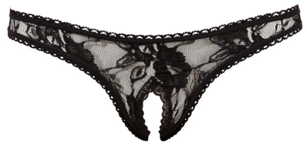 Crotchless String black S - obrazek 6