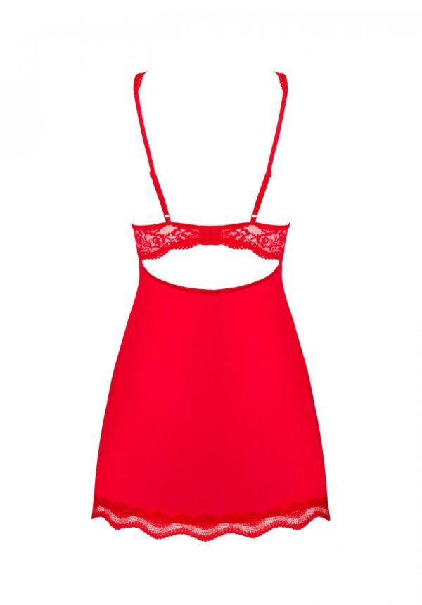 Bielizna Luvae babydoll i stringi czerwona  S/M - obrazek 6