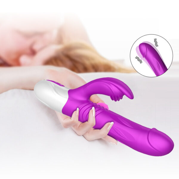Wibrator Silicone Vibrator USB 10 Function + Expander and Thrusting Function - obrazek 6