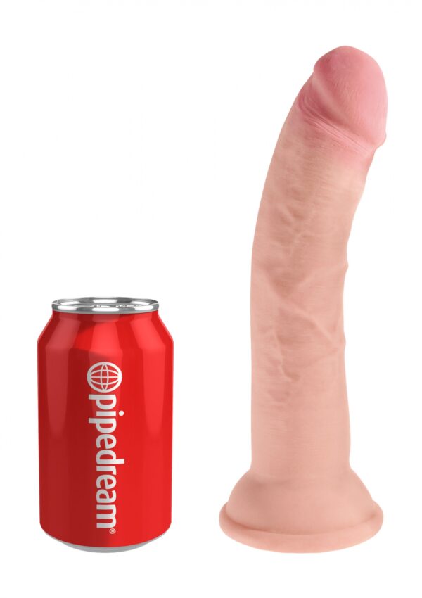 3D Triple Density Cock 8 inch Light skin tone - obrazek 6