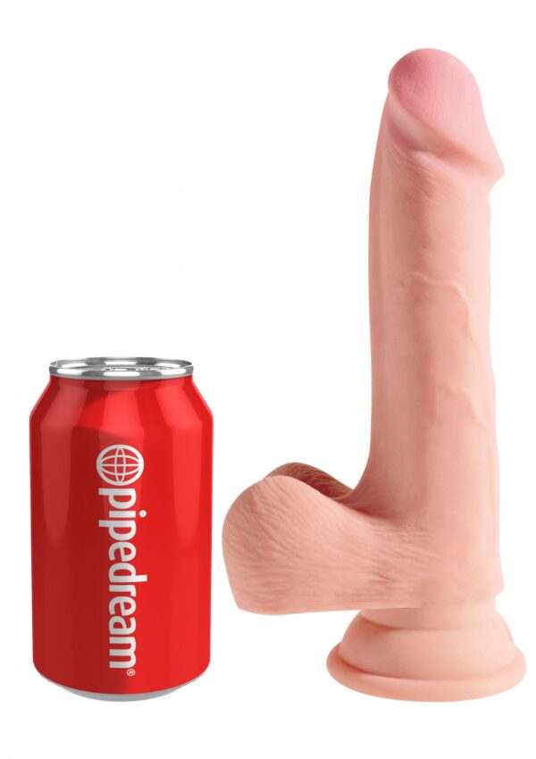 3D Cock with Balls 7.5 inch Light skin tone - obrazek 6