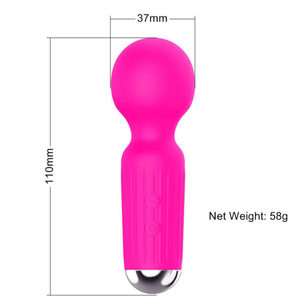 Stymulator Rechargeable Mini Masager USB 20 Functions   Pink - obrazek 6