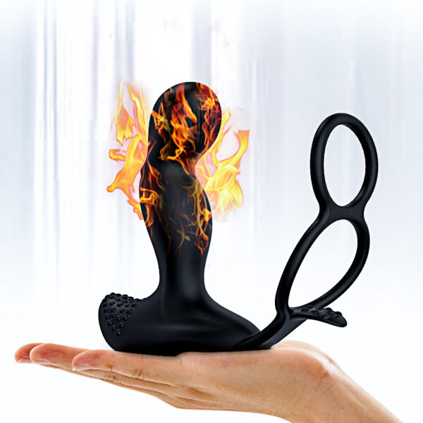 Wibrator Silicone Massager 7 Function and Heating Function, Black - obrazek 6