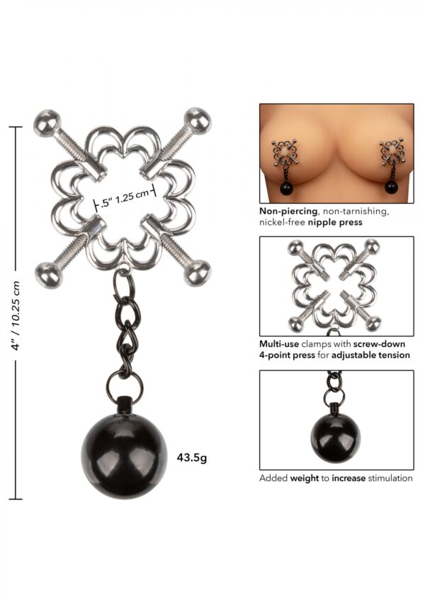 4 Point Weighted Nipple Press Metal - obrazek 6