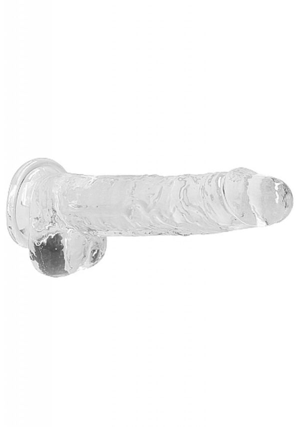 8 / 20 cm Realistic Dildo With Balls   Transparent - obrazek 6