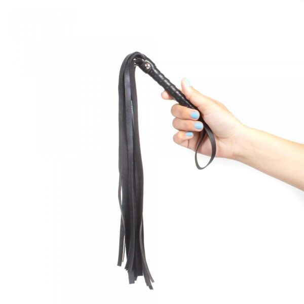 Pejcz Black Bondage Whip BDSM - obrazek 6