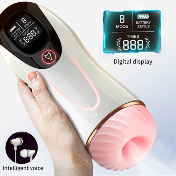 Masturbator Vibration 8 Vibration modes + Interactive function - obrazek 6