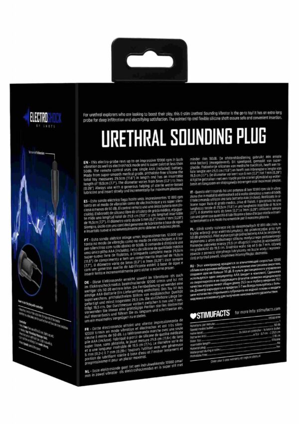 E Stimulation Vibrating Urethral Sounding Plug   Black - obrazek 6