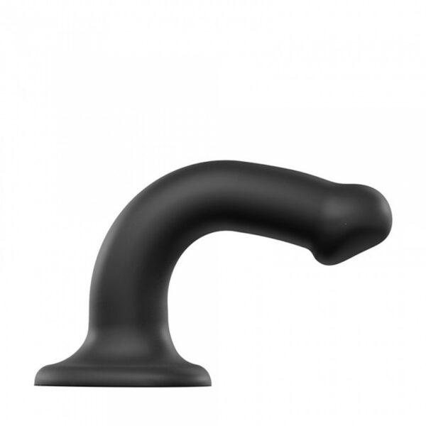 SEMI REALISTIC DUAL DENSITY BENDABLE DILDO BLACK   M - obrazek 6